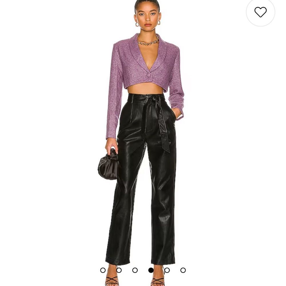 New More to Come Alamo Faux Leather Black pants in Medium